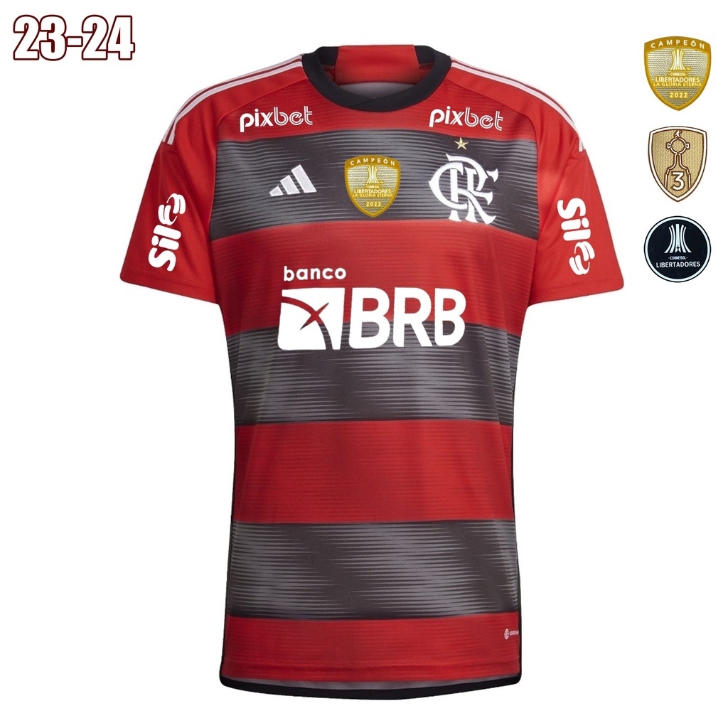 Camisa Flamengo I 20/21 Versão Torcedor Brasileirão + Patchs +