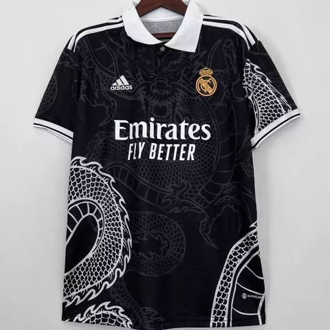 Arte Camisa Real Madrid Dragão Chinês Branco