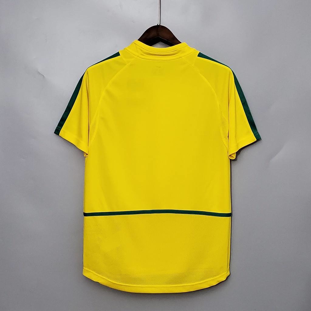 Camisa Seleção Brasileira Retrô 2002 Amarela e Verde
