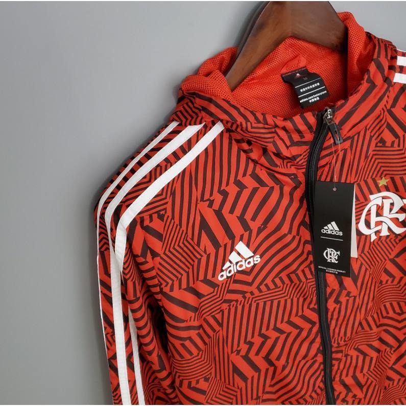 Corta vento Flamengo vermelho 21/22 Adidas Masculino