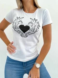 Remera 188 -Corazón Alas- -Algodón con viscosa- - Las Nachas