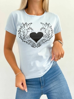 Remera 188 -Corazón Alas- -Algodón con viscosa- - tienda online