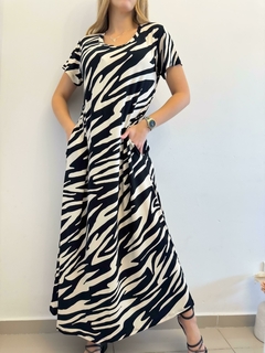 Vestido 713 -Maxi- -Zebra- -Crepe-