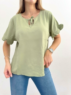 Remera 434 -Manga Volado- -Lino-