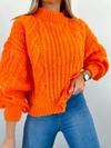 Sweater 320 -Media Polera- -Doble Trenza- -Manga Globo Frizz- - tienda online