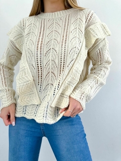 Sweater 386 -Mega Volado- -Calado- -Lana Frizz- - Las Nachas