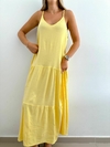 Vestido 648 -Maxi- -Triple Capa- -Lino- - comprar online