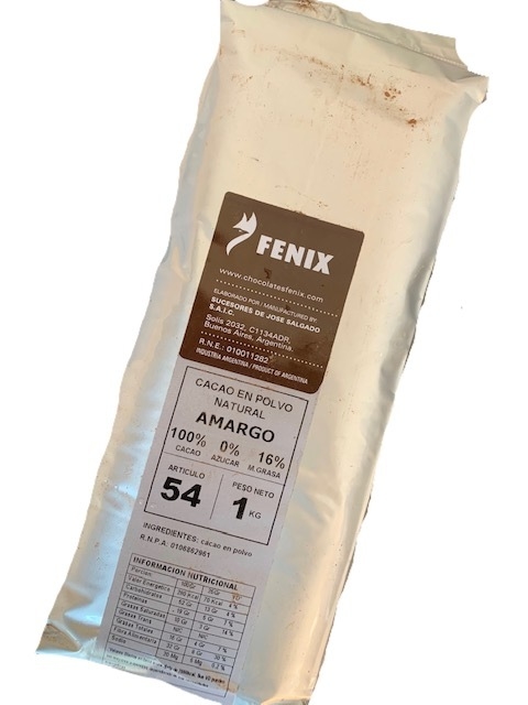 Fenix Cacao Amargo 54 Natural 14/15% X 1 Kg