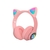 Fone Headset Gatinho com LED Lehmox - LEF-1022