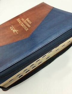 BIBLIA ESTUDIO MACARTHUR LETRA GRANDE DOS TONOS CIERRE INDICE RVR1960