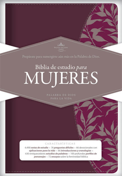 Biblia Estudio Para Mujeres Símil Piel Vino Fucsia Índice Reina Valera 1960