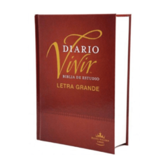 Biblia De Estudio Diario Vivir Letra grande Rvr1960 Nueva Edición T. Dura 