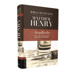 Biblia De Estudio Matthew Henry Ampliada Tapa Dura