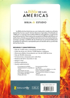 BIBLIA DE ESTUDIO DE LAS AMERICAS TAPA DURA