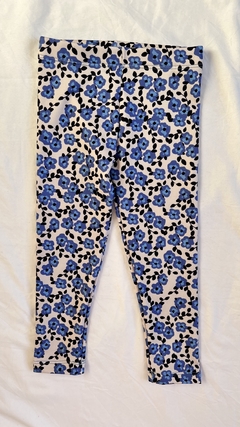 LEGGING FRISADA FLORCITAS AZUL