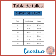 SHORT DE BAÑO CORAL - CACATUA