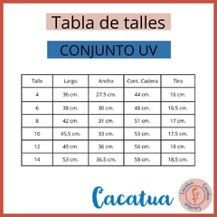 CONJUNTO UV ALOHA - CACATUA