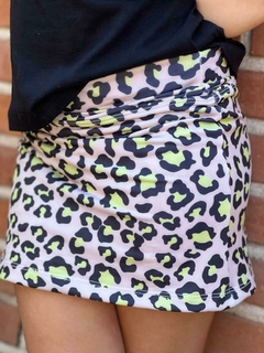 POLLERA BIKER PRINT NEON en internet