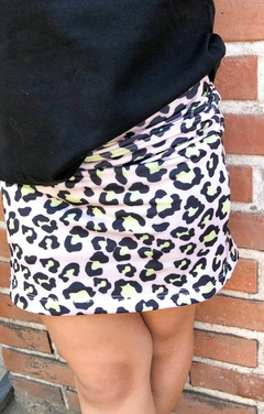 POLLERA BIKER PRINT NEON en internet