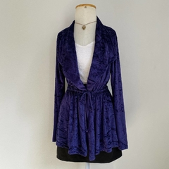 kimono roxo em veludo - M/G - comprar online