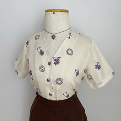 camisa vintage floral - P/M - Roupas, decoração e acessórios VINTAGE - Legado Brechó