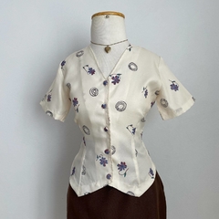 camisa vintage floral - P/M - comprar online