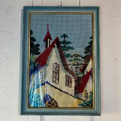 quadro vintage em petit point - loja online