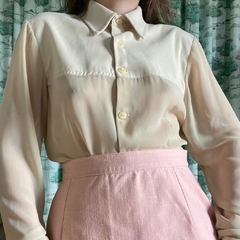 camisa vintage creme - M