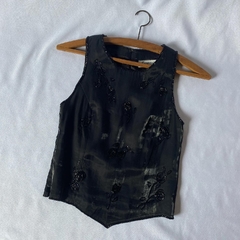 blusa preta shiny - PP