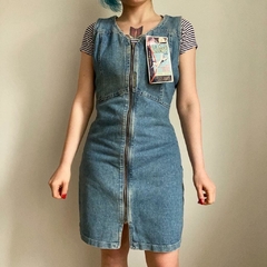 vestido jeans vintage 80's - M