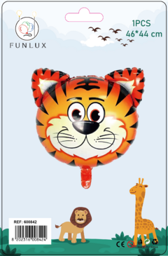 Balão metalizado 46x44cm tigre