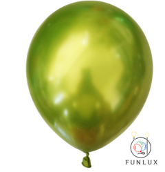 Balão latex verde claro metalico 5" 1g 100/pct
