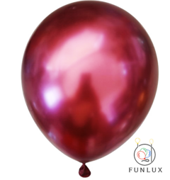 Balão latex vermelho metalico 12" 2.8g 50/pct