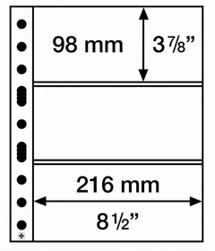 25 Folhas Leuchtturm Grande Polipropileno SH-312 C - Para Cédulas/postais/fotos - Farol Alemão Coleções