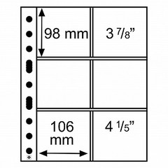 5 Folhas Leuchtturm Grande C para cédulas - modelos - medida A4