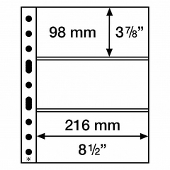 5 Folhas Leuchtturm Grande C para cédulas - modelos - medida A4 - Farol Alemão Coleções