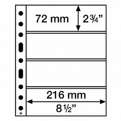 5 Folhas Leuchtturm Grande C para cédulas - modelos - medida A4 - loja online