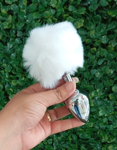 PLUG ANAL M POMPOM BRANCO