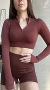 Crop seamless Madam marron