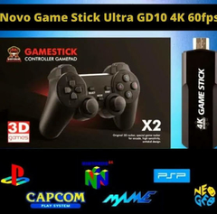 Videogame, 128G GD10 Game Stick Embutido 40000 Jogos 128GB 2.4G Controlador  sem fio HD Console de Videogame Retrô 4k HD Console de Videogame 128G