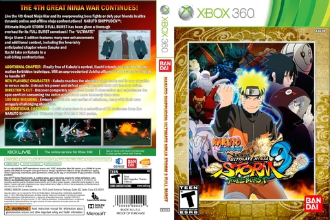 Xbox 360 - Naruto Shippuden: Ultimate Ninja Storm 3 - waz