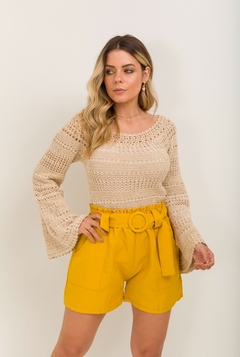 Blusa Natural Crochê - comprar online