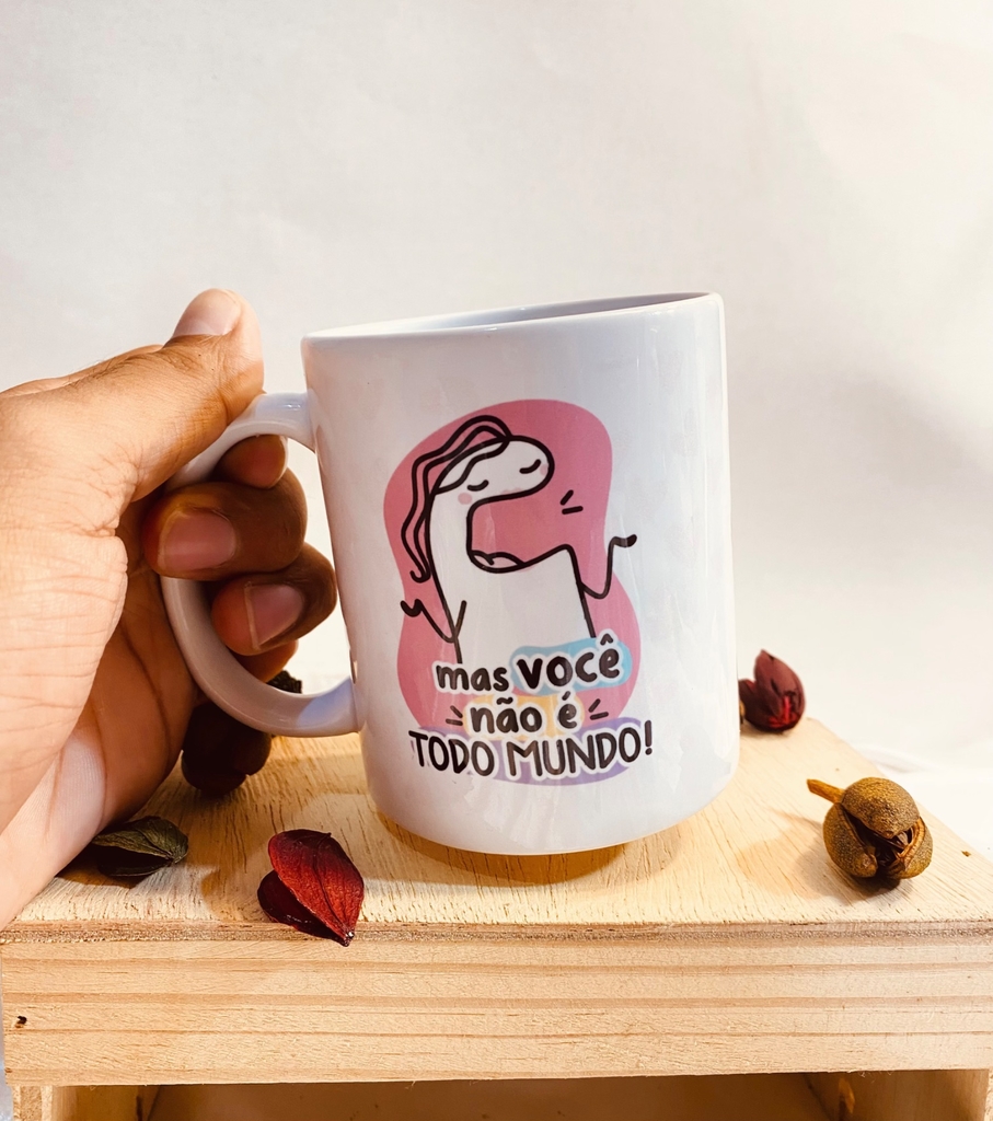 Caneca cerâmica personalizada presente flork frases engraçadas