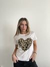 Remera Corazon Animal Print