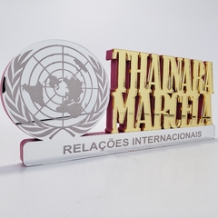 Placa Decorativa Profissões Relações Internacionais - comprar online