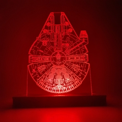 Luminária Led Star Wars Millenium Falcon - Lasers - Corte Gravação e Produtos Personalizados