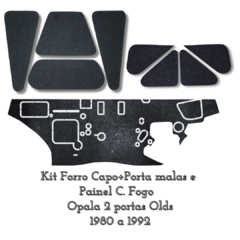 KIT FORRO CAPÔ+PORTA MALAS E PAINEL CORTA FOGO OPALA 1980 A 1992 COM AR CONDICIONADO - 2 PORTAS - comprar online