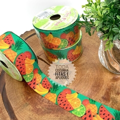 FITA GORGURÃO ESTAMPADA 38 MM FRUTAS - G 1511