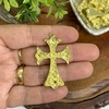 PINGENTE CRUCIFIXO METAL DOURADO AR04 - 2 UNIDADES