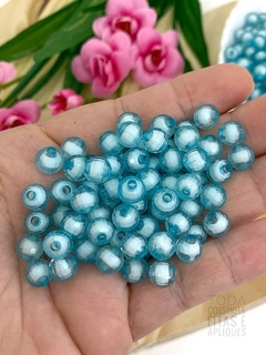 ENTREMEIO PARA PULSEIRAS DISCO 8MM AZUL - DIS801 - 20 GRAMAS